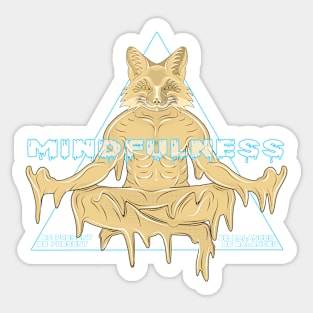 meditation fox Sticker